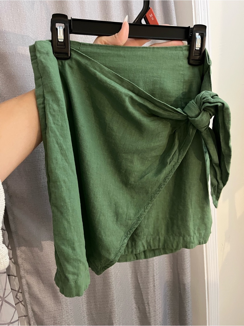 Green Wrap Skirt with Side Tie VIX Paula Hermanny